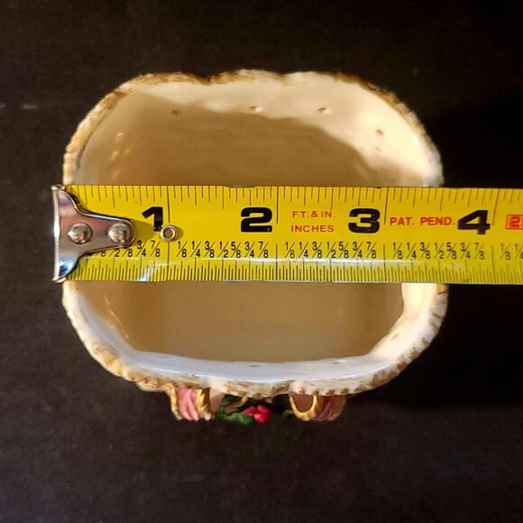 Vintage Ceramic Christmas Trinket Box, Planter, Candy Dish, Votive Candle Holder - Picture 9 of 9